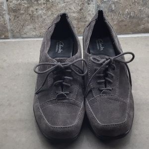 Grey suede Clark shoes